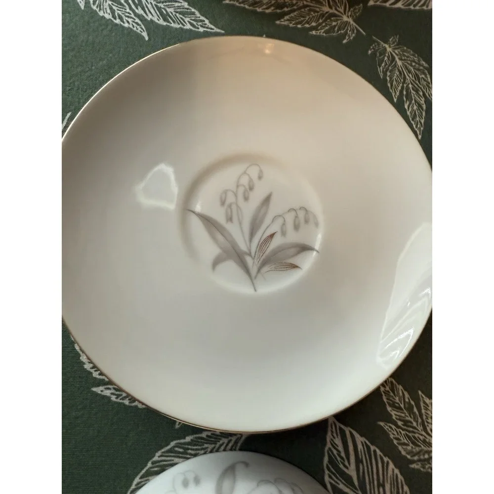 Kaysons Fina China Japan Vtg. Golden Rhapsody 1961 Cups & Saucers Set Of 6